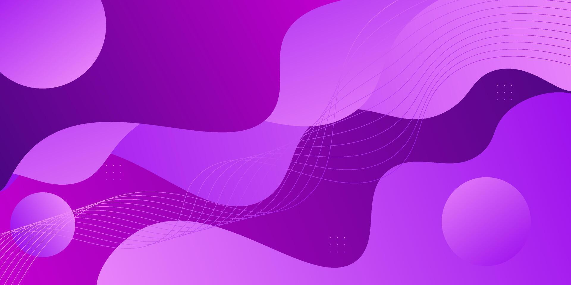 Geometric colored purple wave themed overlapping background with abstract lines for graphic design. eps10 vector
