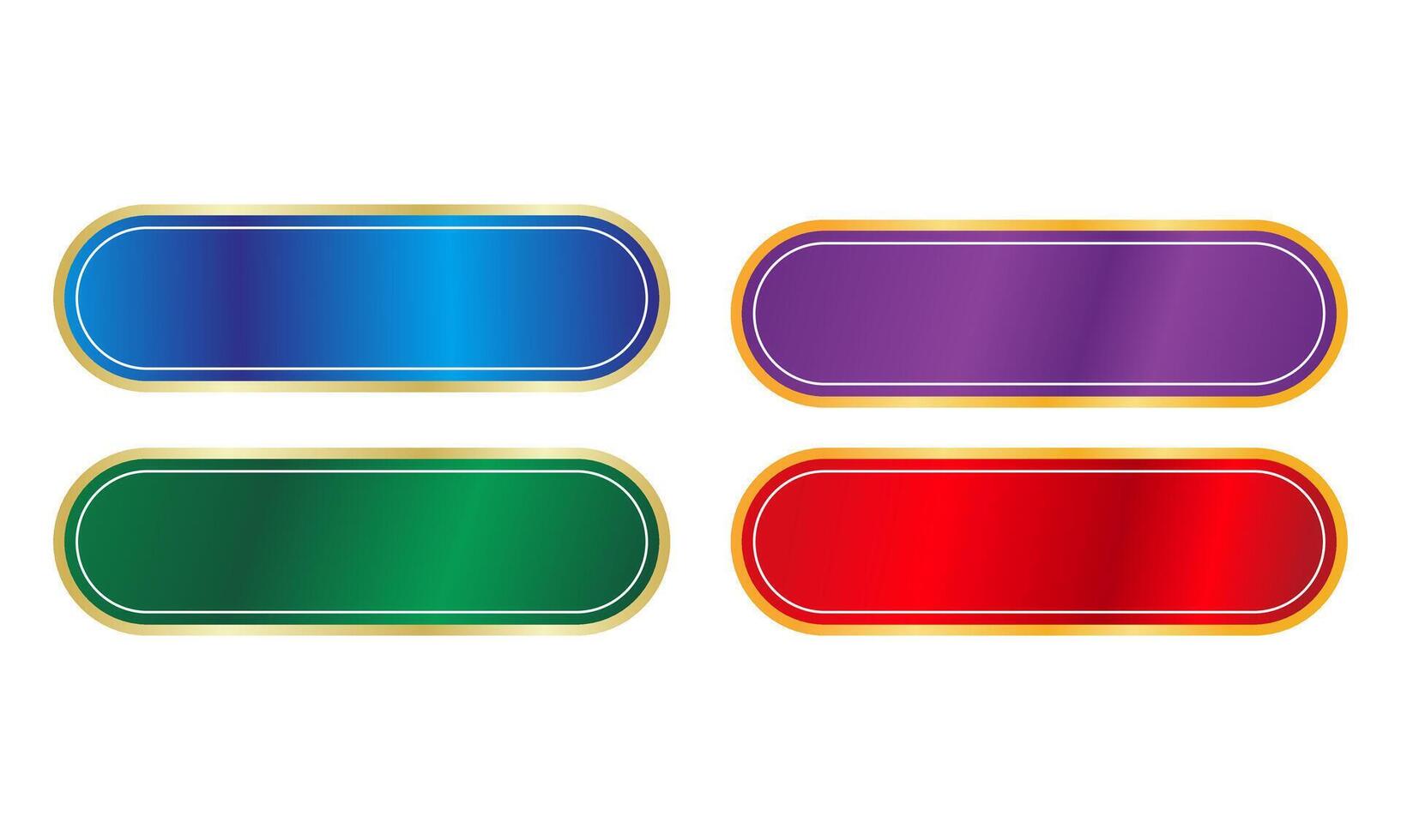 degradado botón y etiqueta marco conjunto para web y aplicación interfaz vector