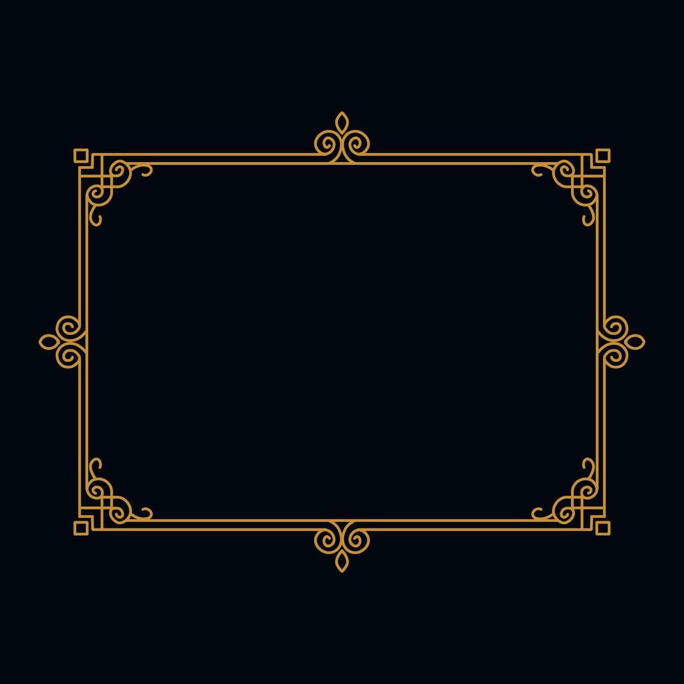 Retro Minimal Gold Frame vector