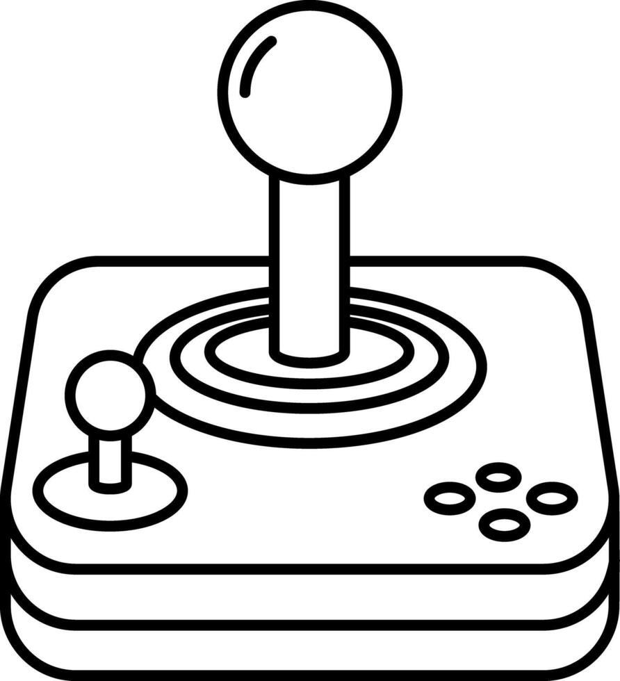 Outline of a Retro Arcade Joystick Controller vector