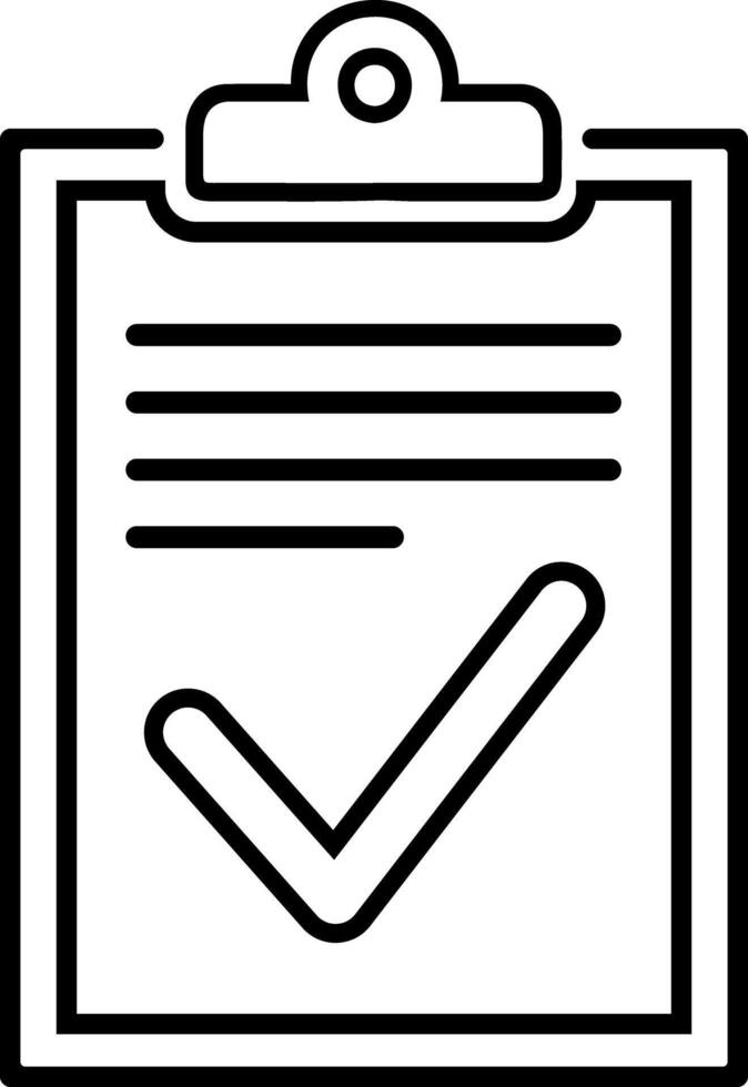 Clipboard Checklist Icon with Checkmark vector