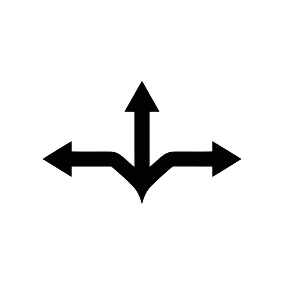 Directional Path Guiding Choices with a Illustration of Arrows for Navigation and Decisions vector