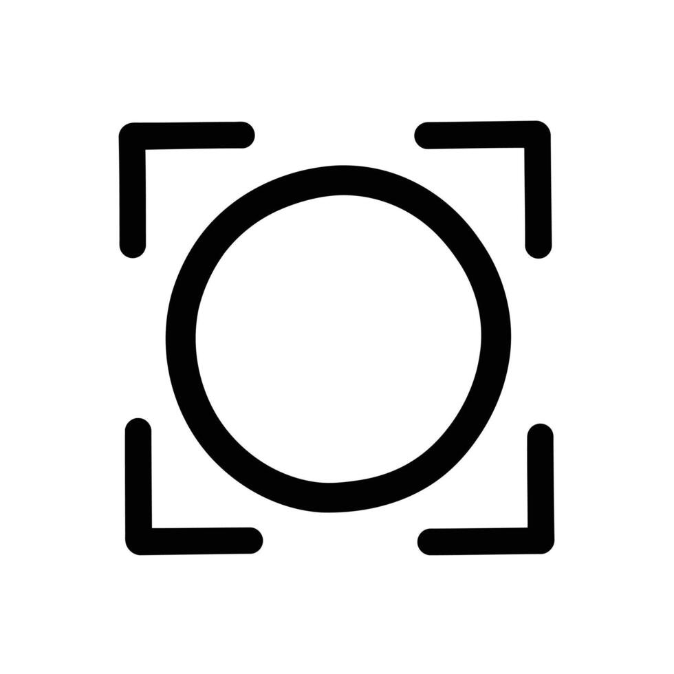 Minimalist Target Focus Icon, Precision Design Symbol - Whisk0fecd73652 vector