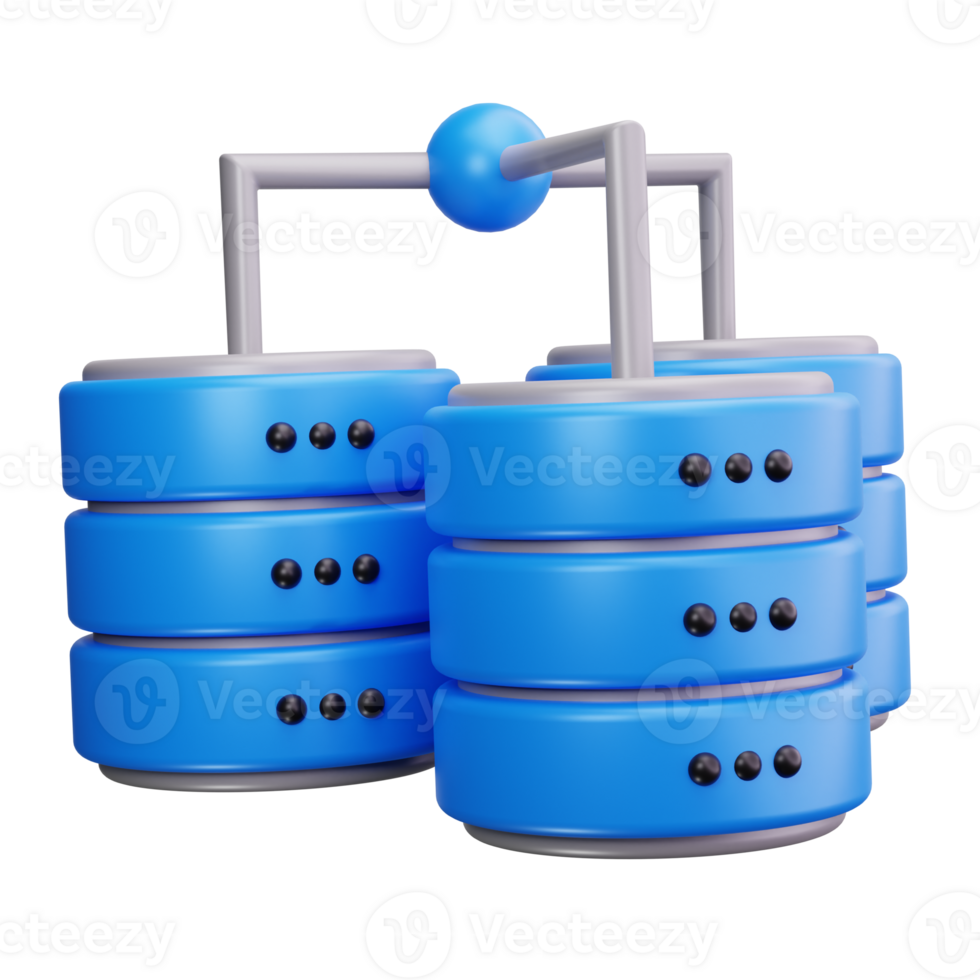 3d netwerk databank verbinding server icoon png