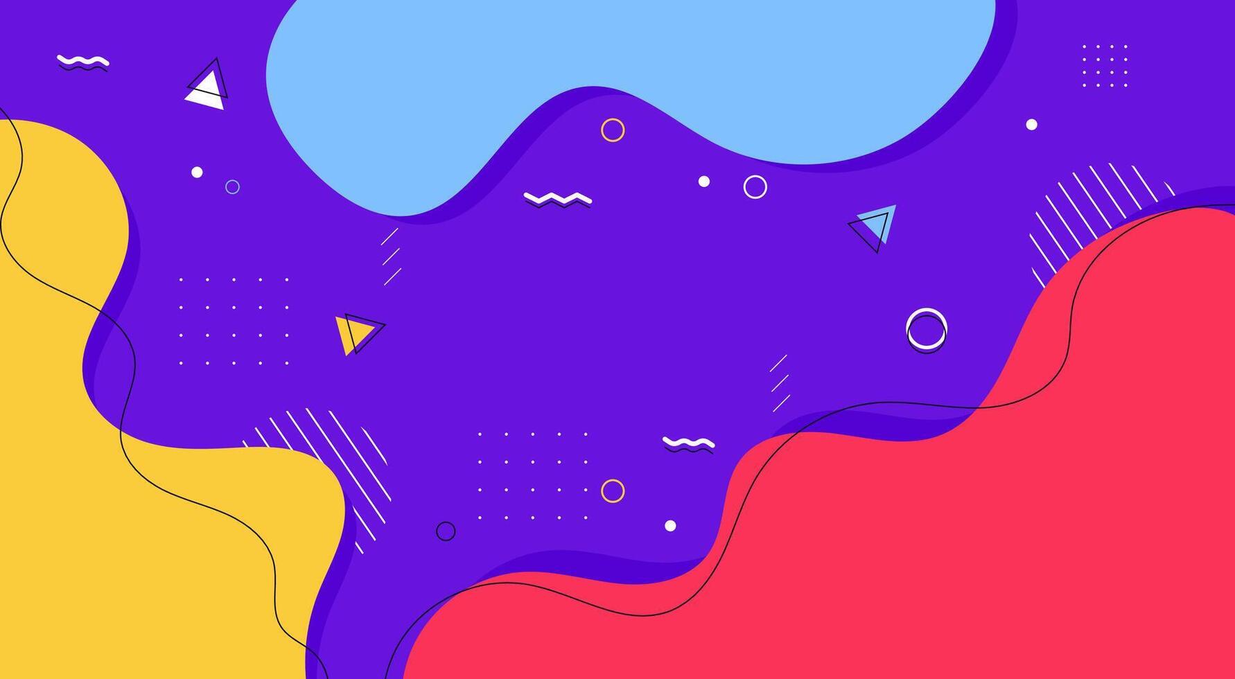 Colorful abstract geometric shapes background vector