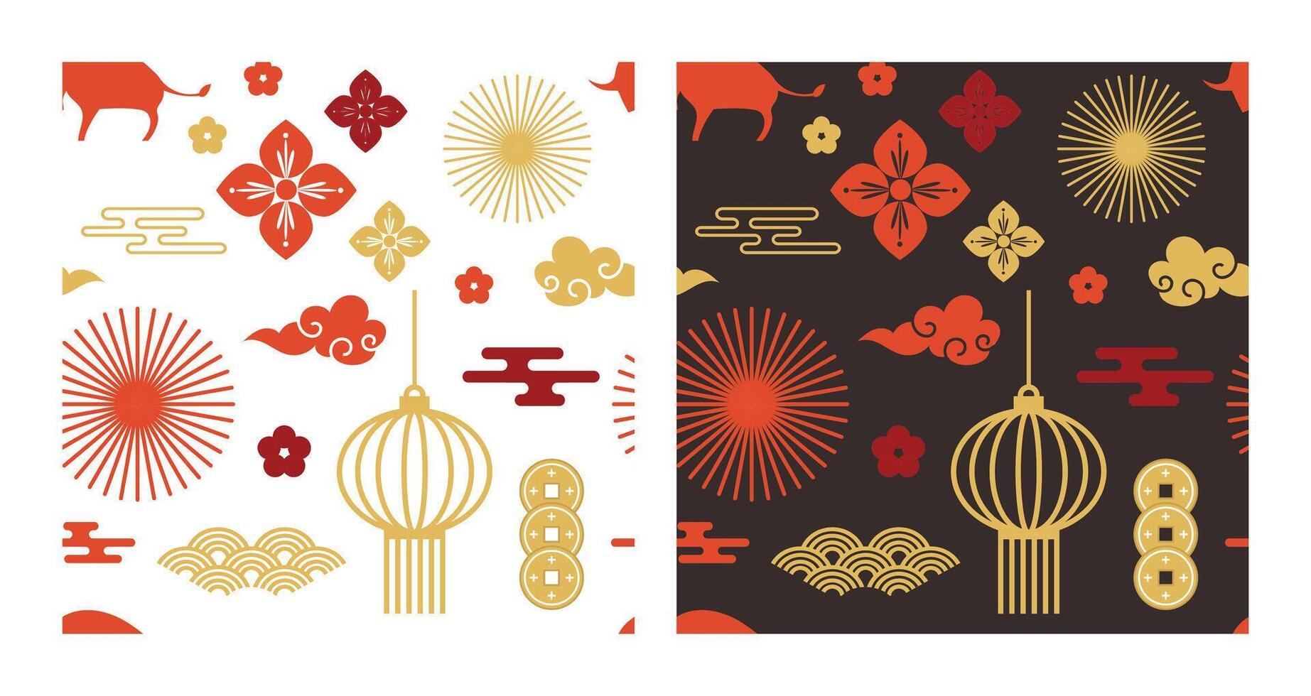 Chinese abstract seamless pattern . Illustration of traditional ornament and oriental background. happy new year. oriental background for New Year vector