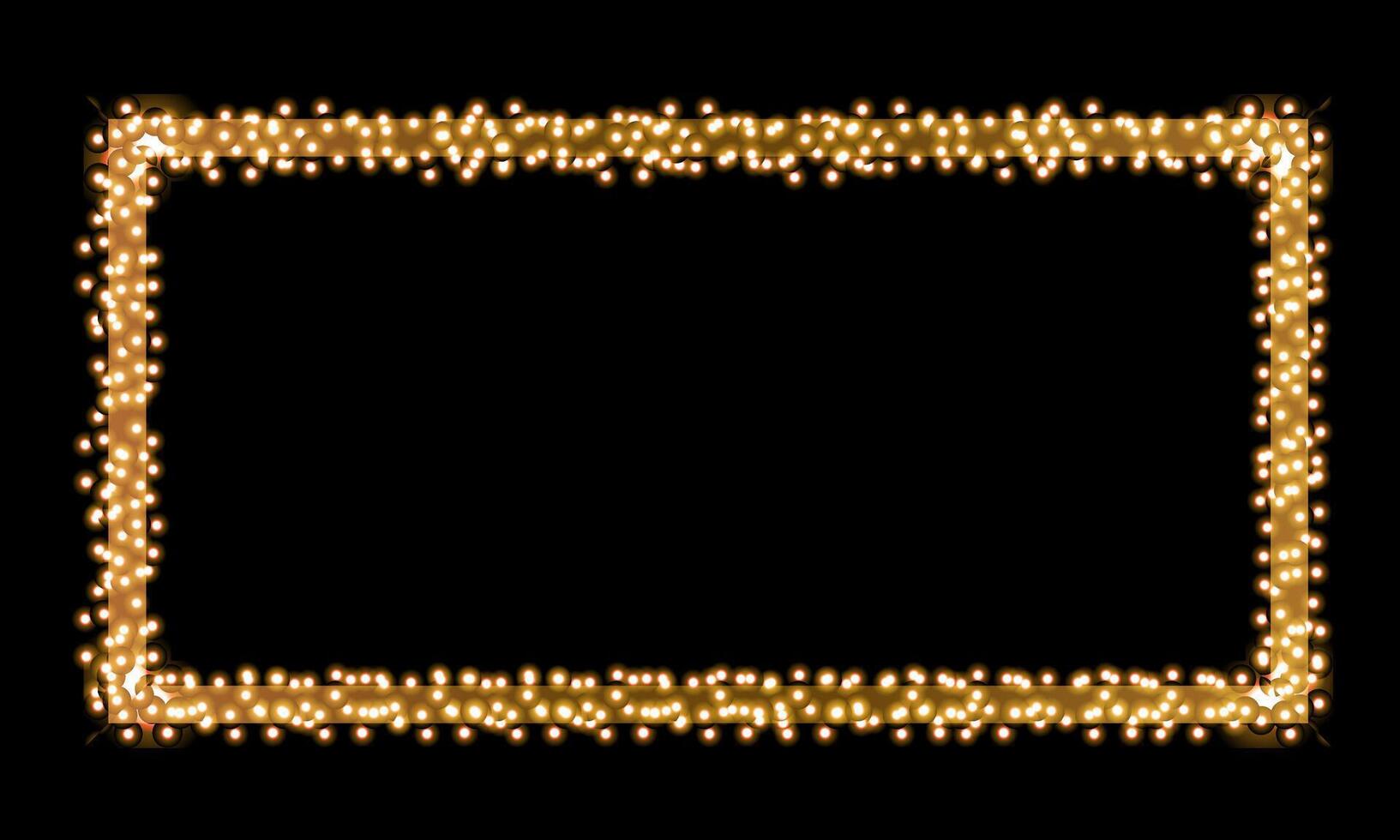 A square frame with lights on it vector