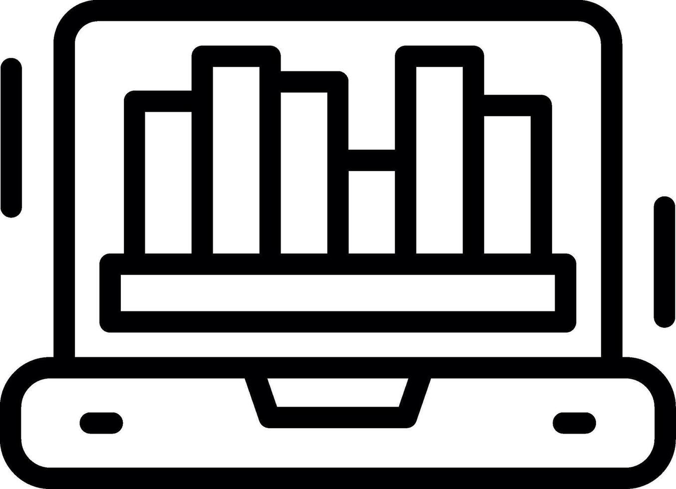 Bar Chart Digital Tech Element vector