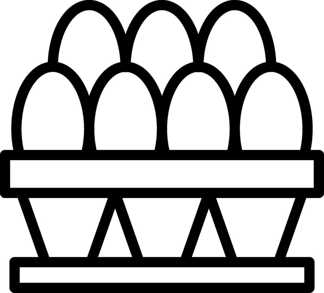Egg Carton Outlined Frame Object vector