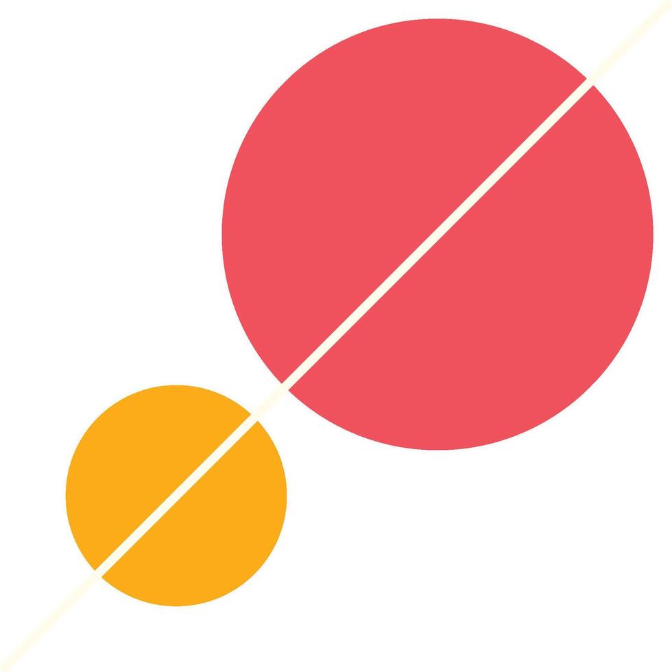 Crossing small big circle pattern vector