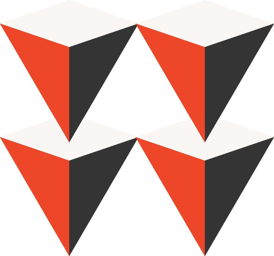 Volumetric triangle shape pattern vector