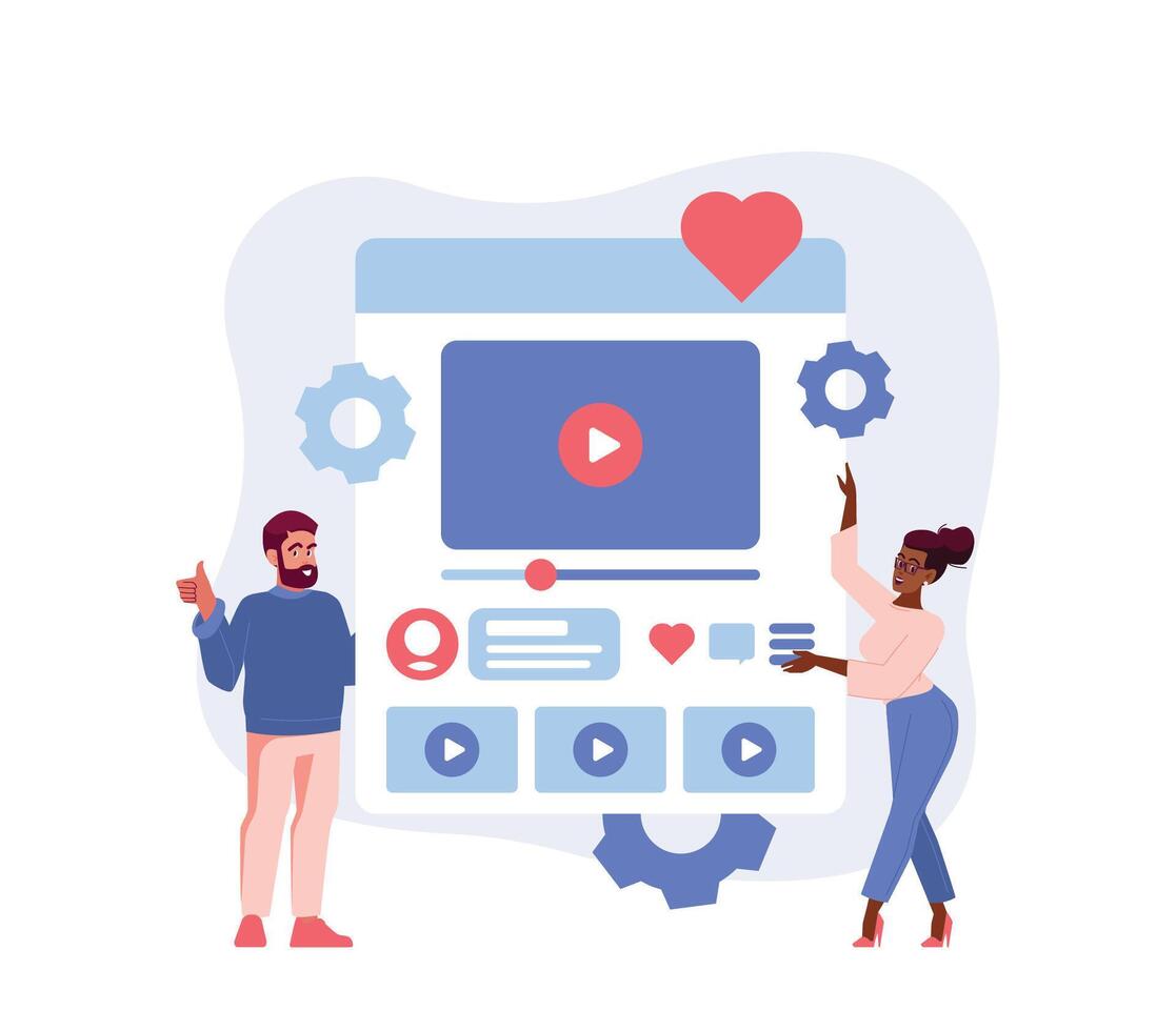 web diseñadores trabajando en sitio web o solicitud interfaz. ui ux caracteres desarrollar diseño para móvil solicitud vector