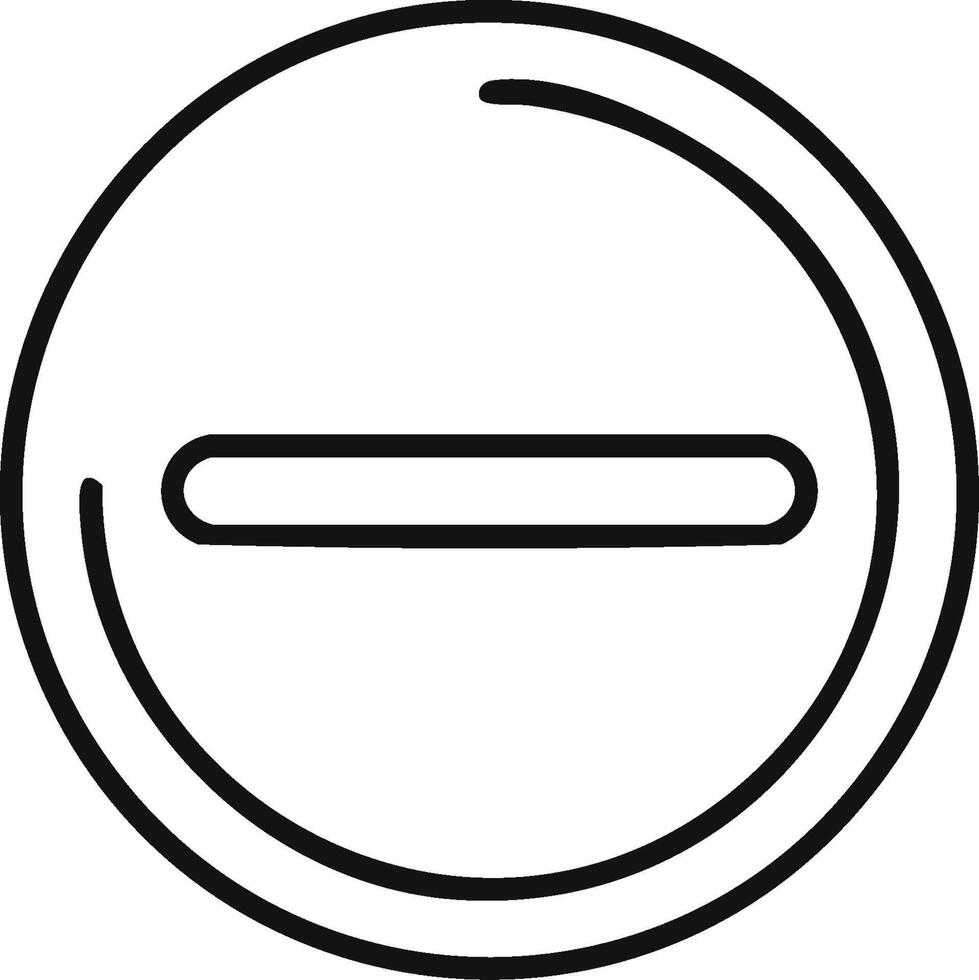 Subtract Symbol Minimalistic Design for UX UI or Web Design and Digital Design Projects vector