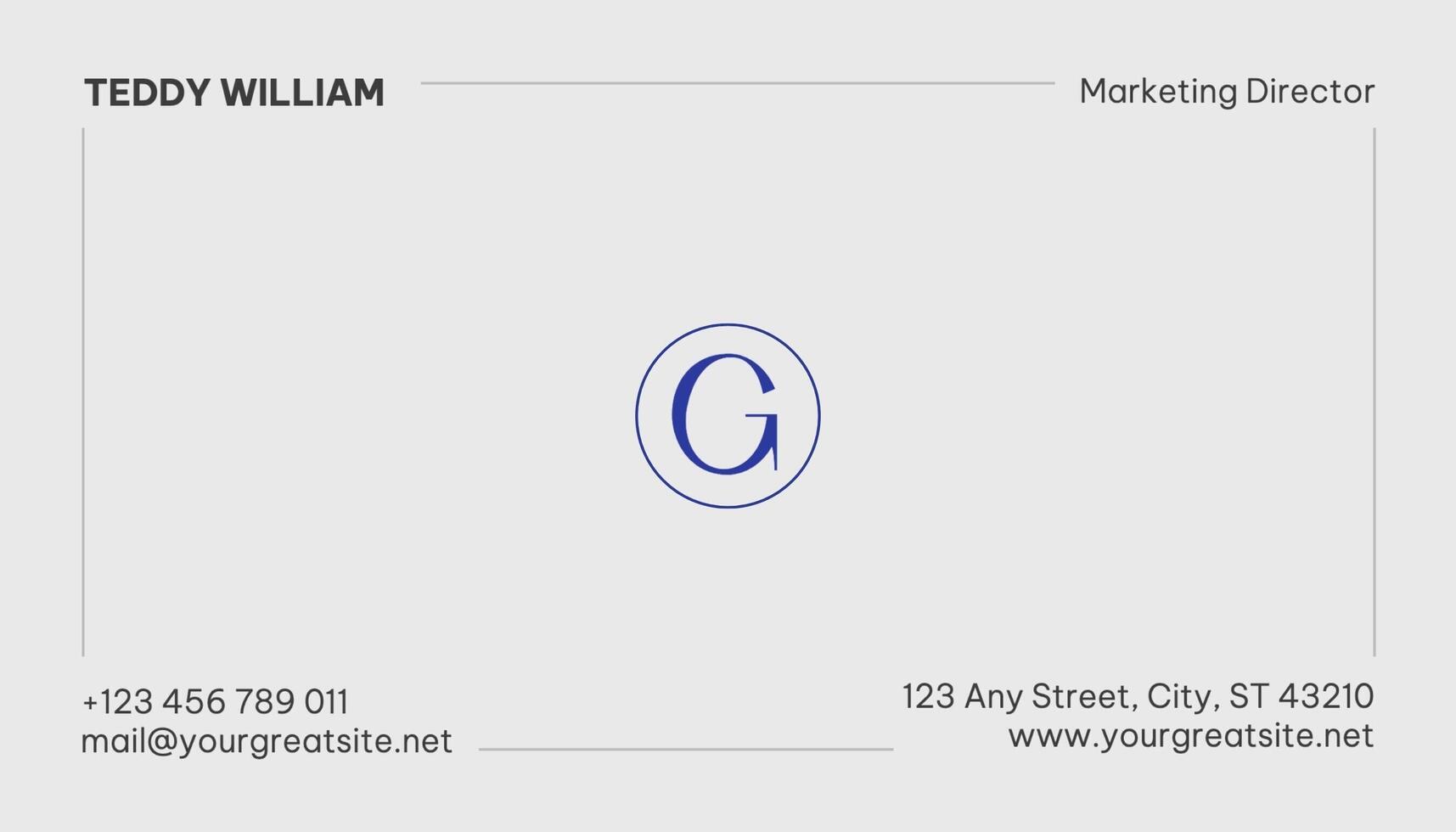 Line Elements Accent Business Card template