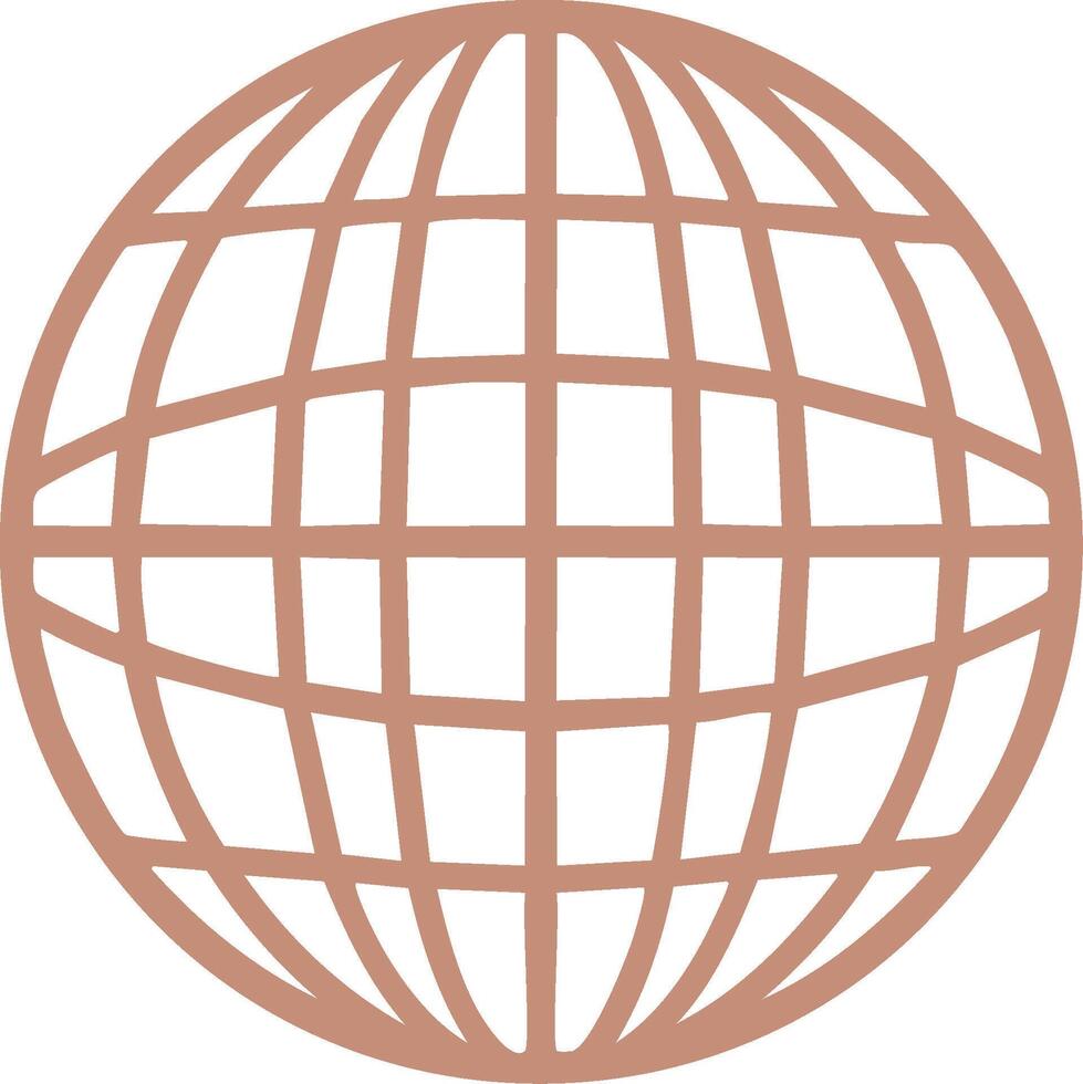 Geometric illustration of a globe depicting the world, a symbol of global concepts vector