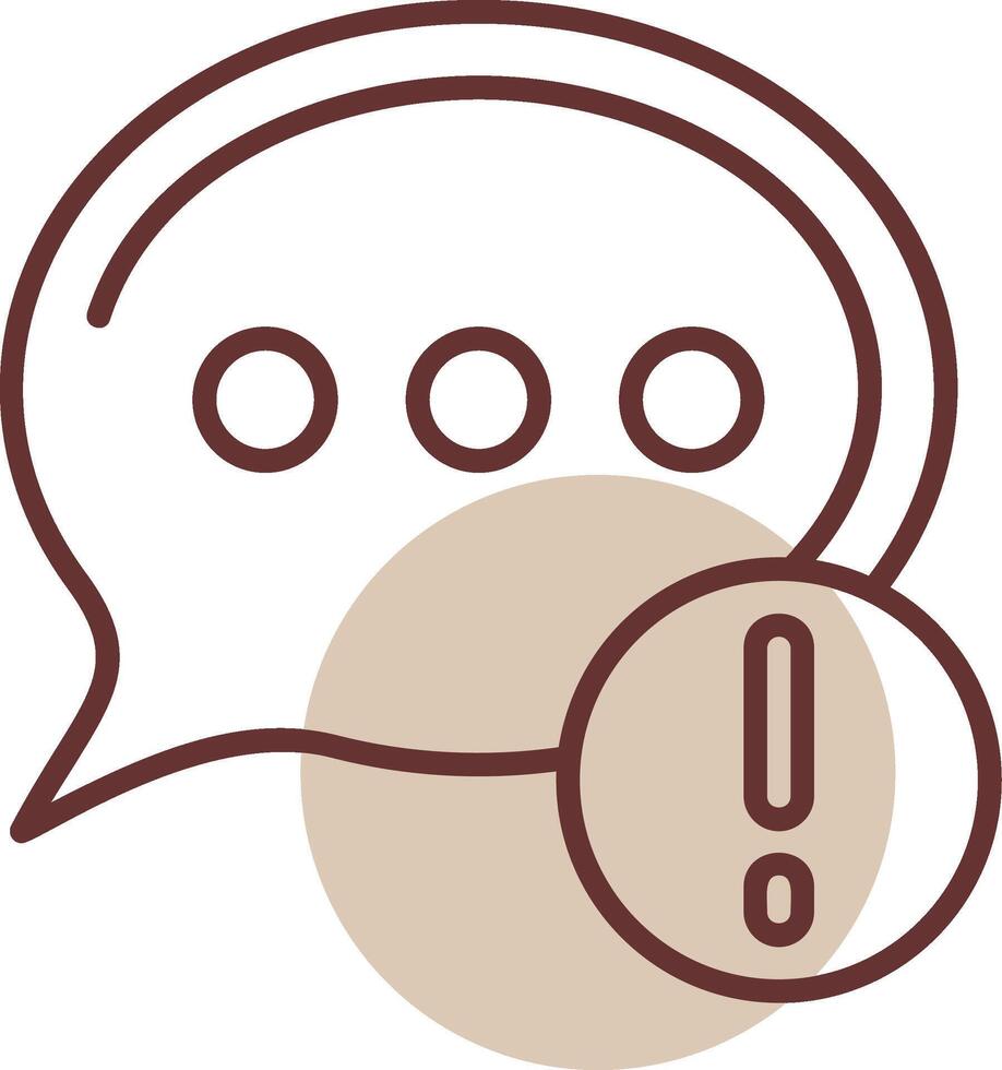 Chat message Notification Line Circle Icon vector