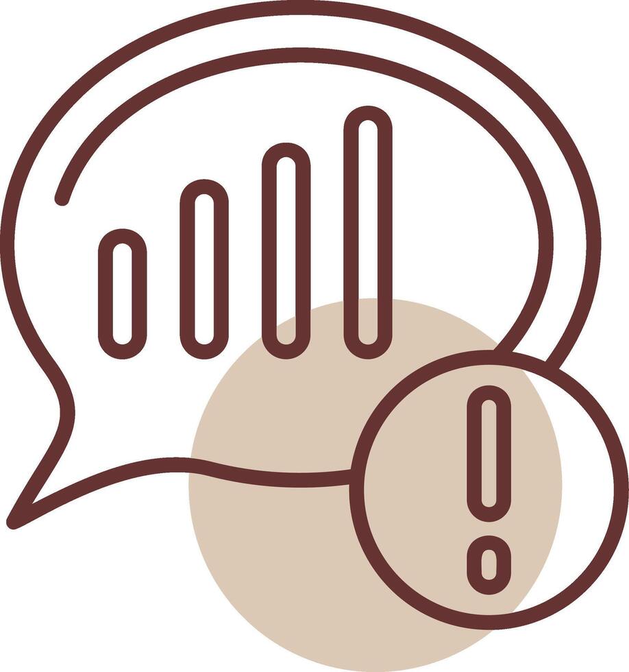 Network signal Notification Line Circle Icon vector