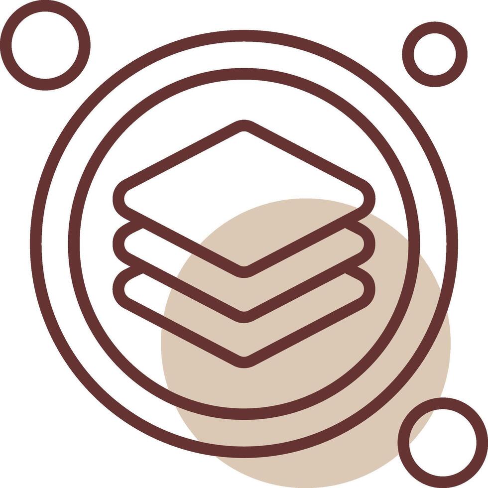 capa botón navegación línea circulo icono vector