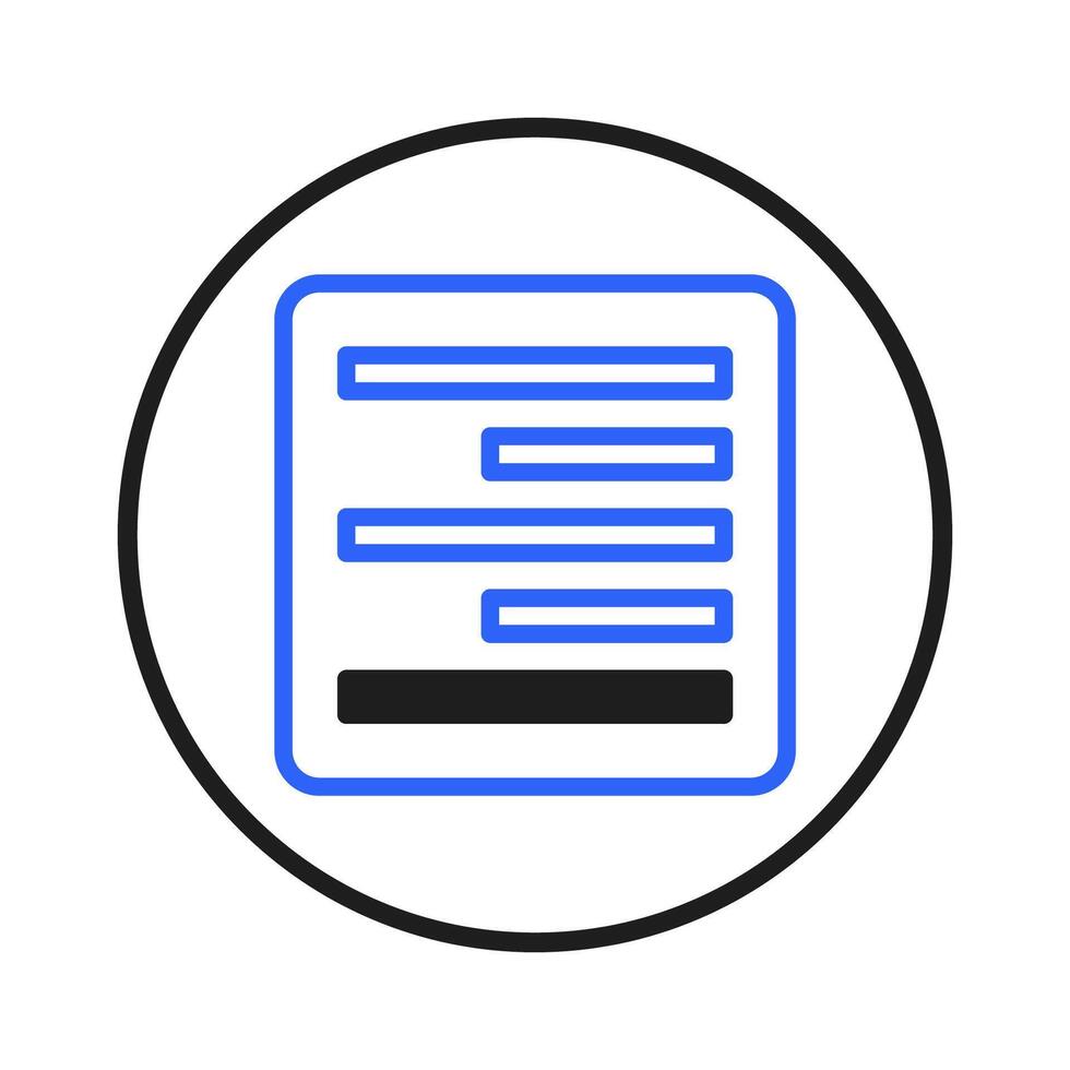 Abstract data representation in a circular frame depicting content layout and organizational vector