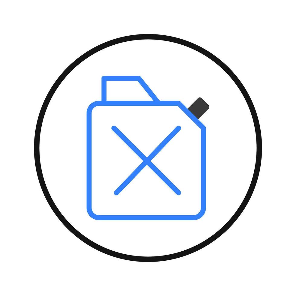 Isolated fuel container symbol inside circle offering simple easy to understand visual vector