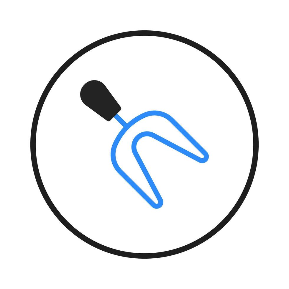 Stylized gardening tool illustration in a circular frame suggesting simplicity and precision vector