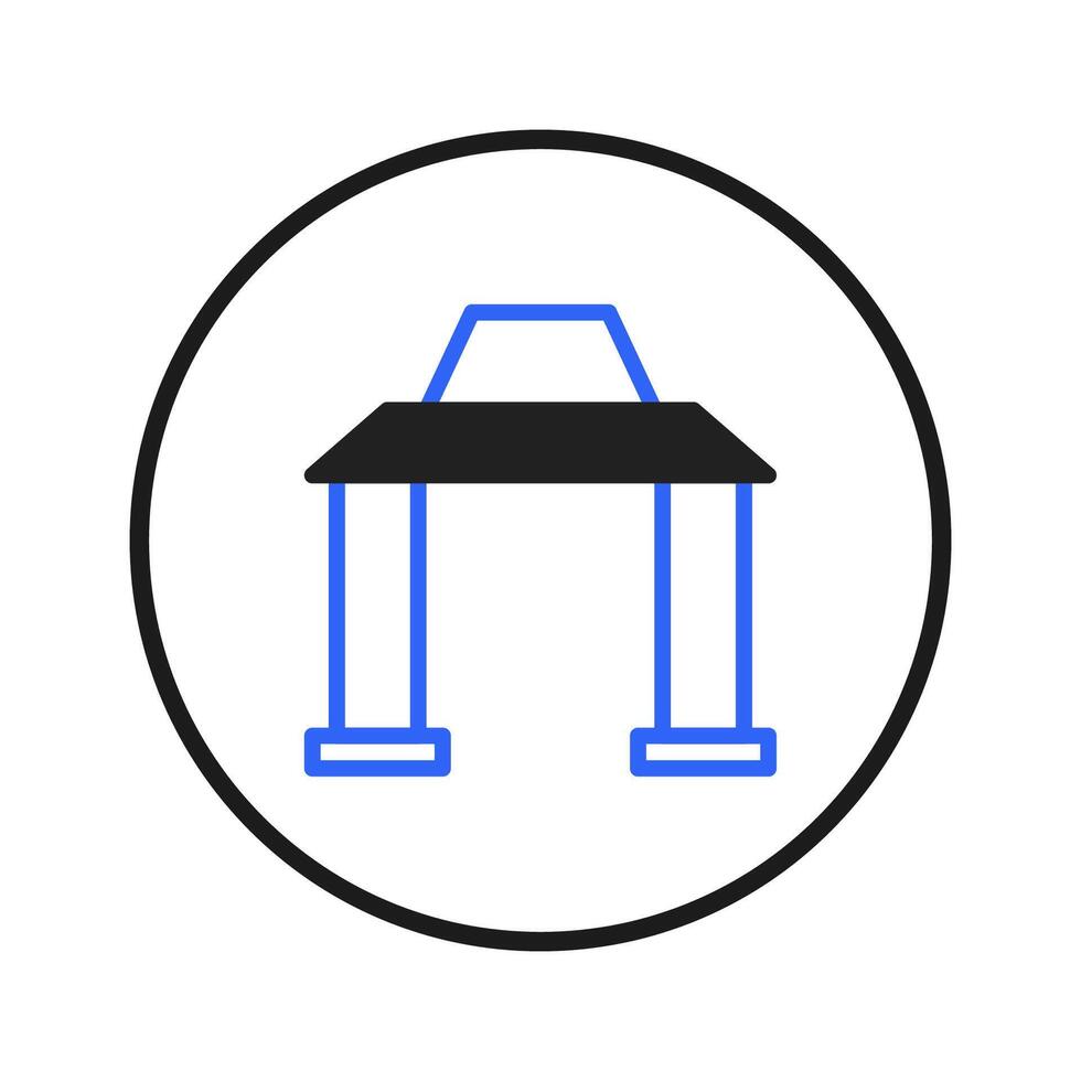 Symbolic gateway entrance design conveys passage transition and architectural significance within vector