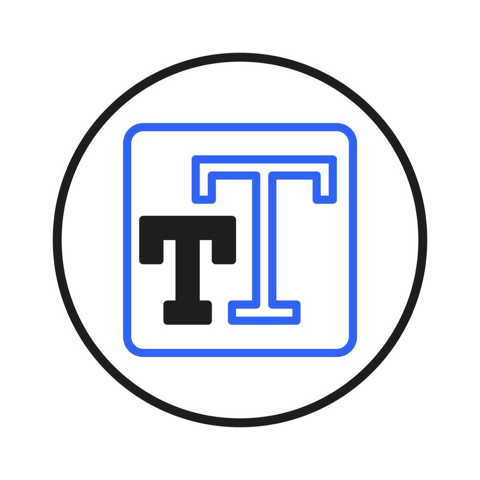 Text tool illustration graphic with bold and outline font symbols for digital designs and typography vector