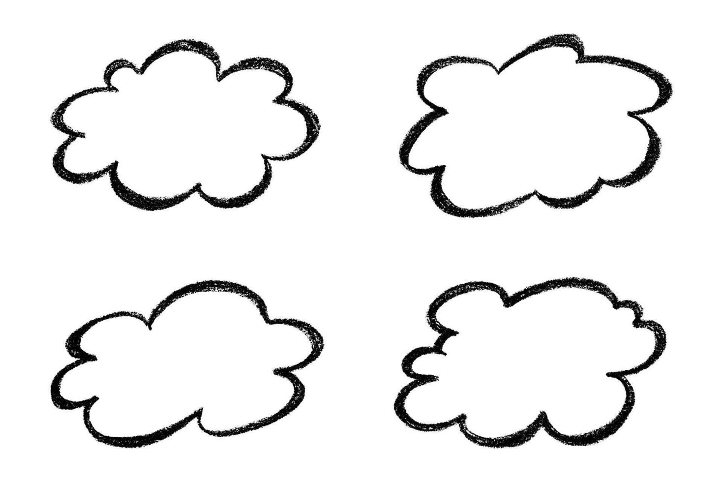 message doodle label Set of hand drawn speech bubble Blank empty message box Textbox frame for banners, price tags, stickers, design vector