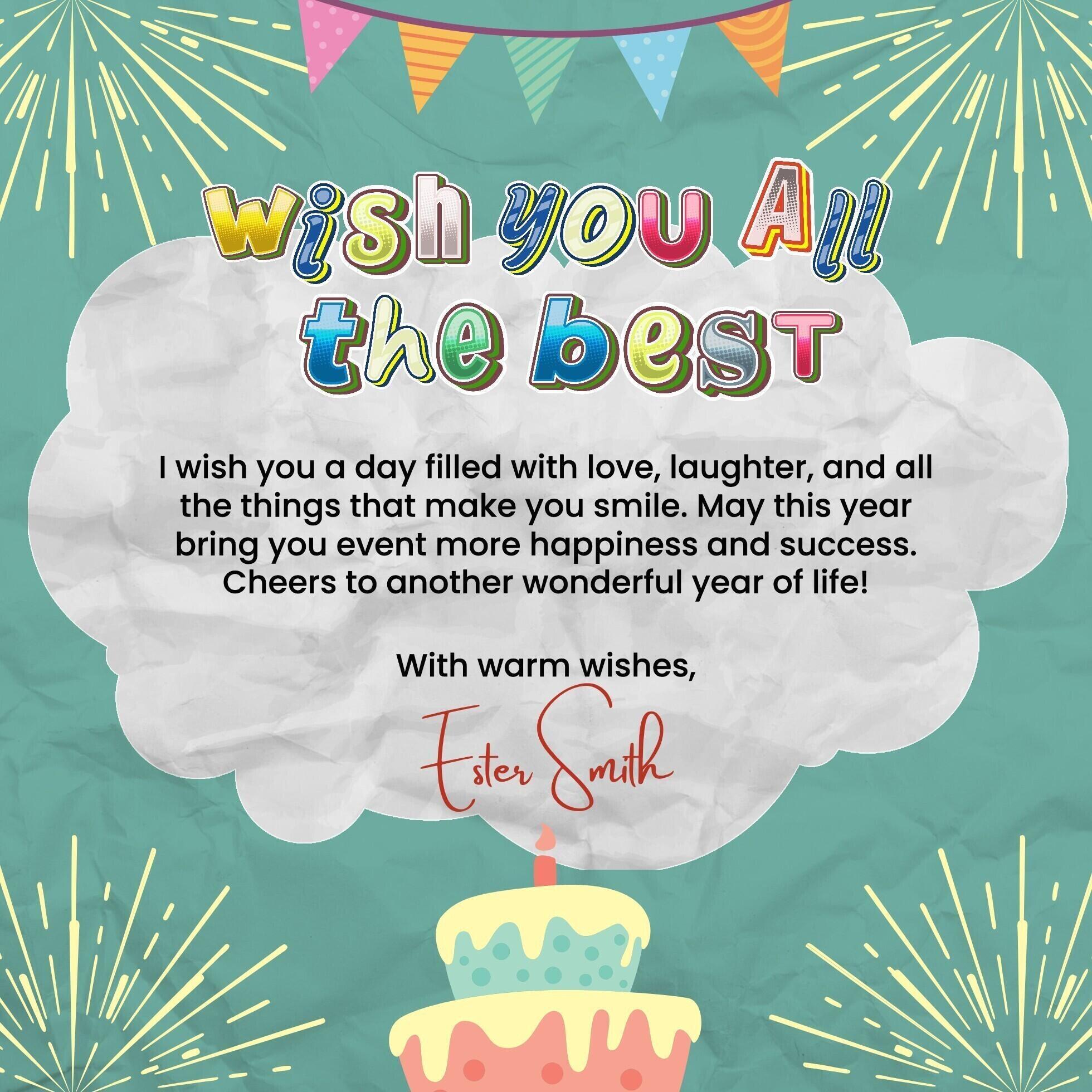 Happy Birthday Typography Greeting Card Square 73094166 Template