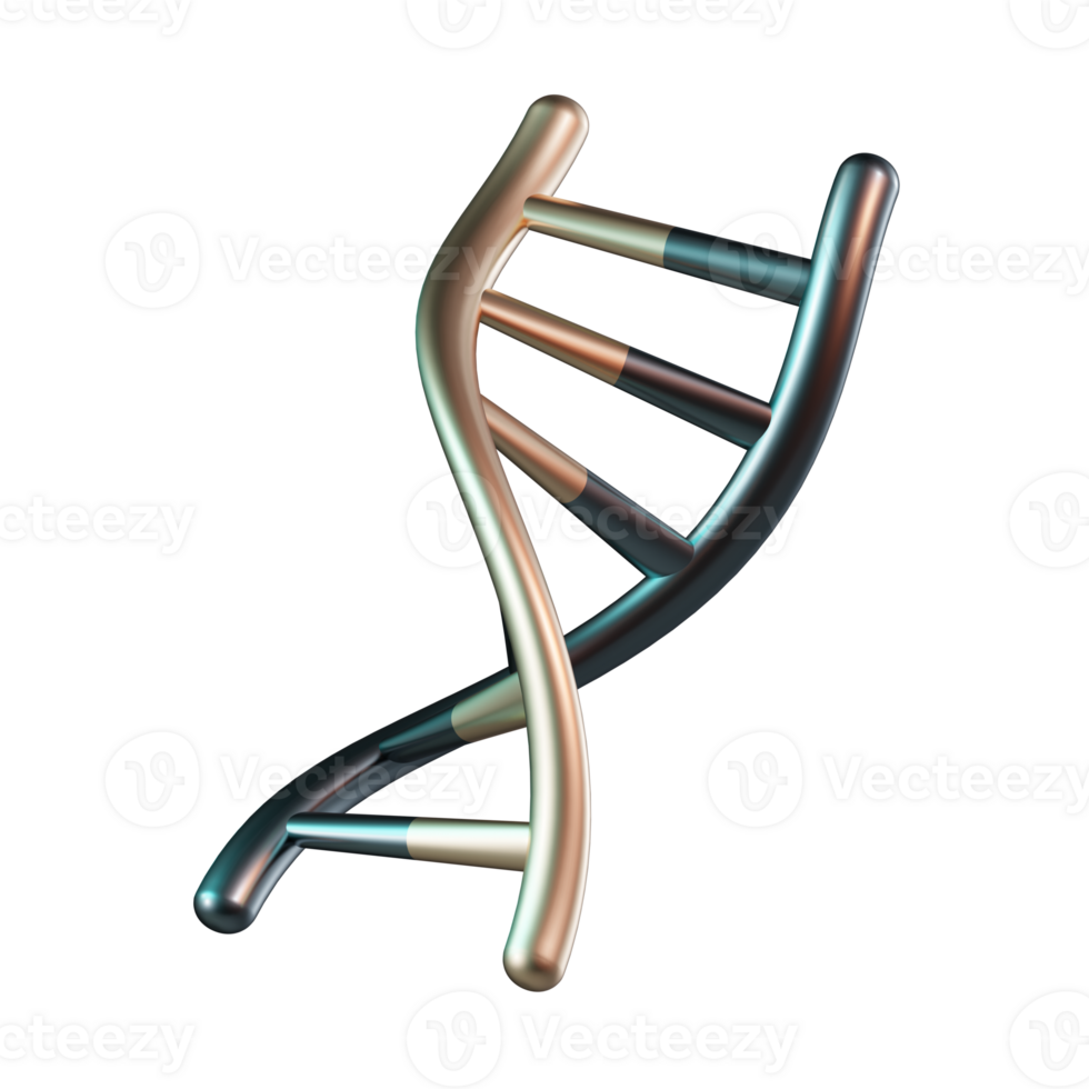incliné vue de double hélix moléculaire structure 3d icône png