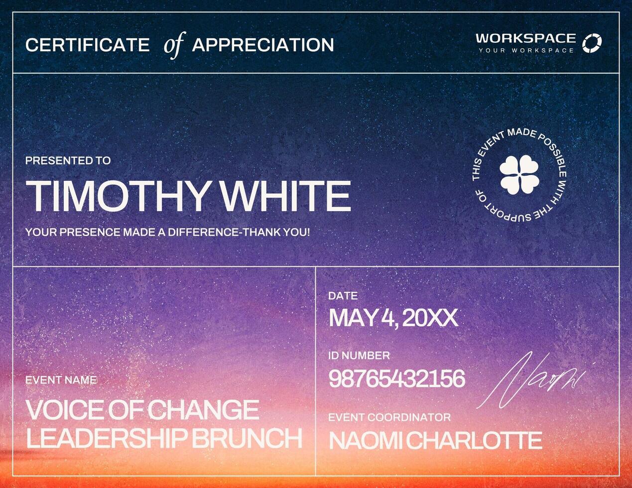 gradient certificate template design ideas