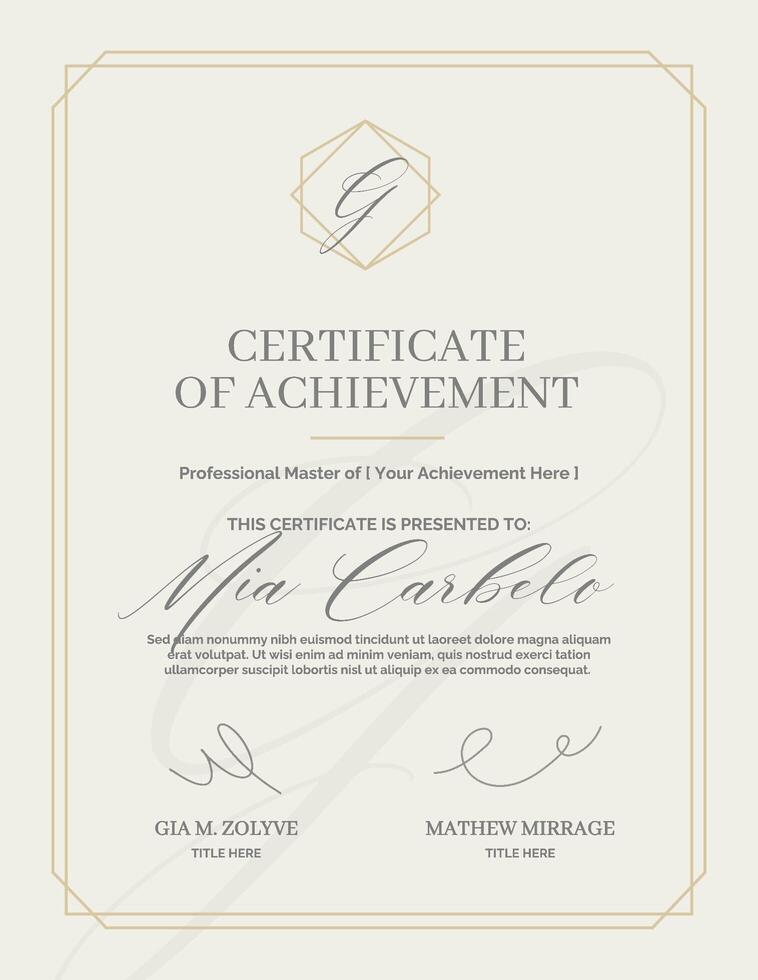 Minimalist Frame Certificate Template