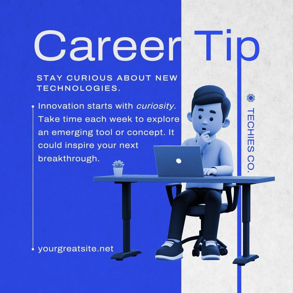 Tech Company Career Tip for Linkedin Post template