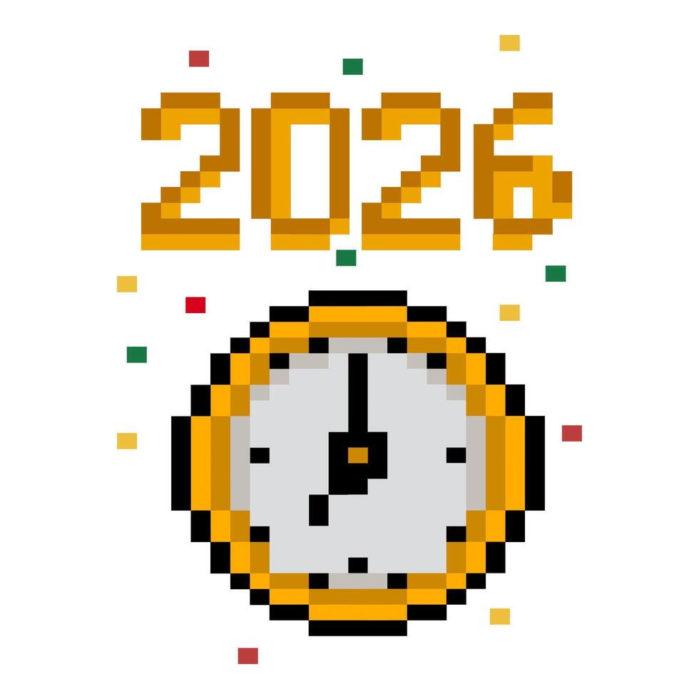 Countdown clock for New Year 2026 vector
