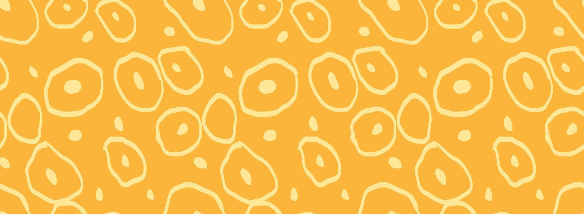 Seamless abstract pattern with irregular circular spots in warm yellow tones. Modern organic texture for fabric, wrapping paper, or trendy backgrounds vector