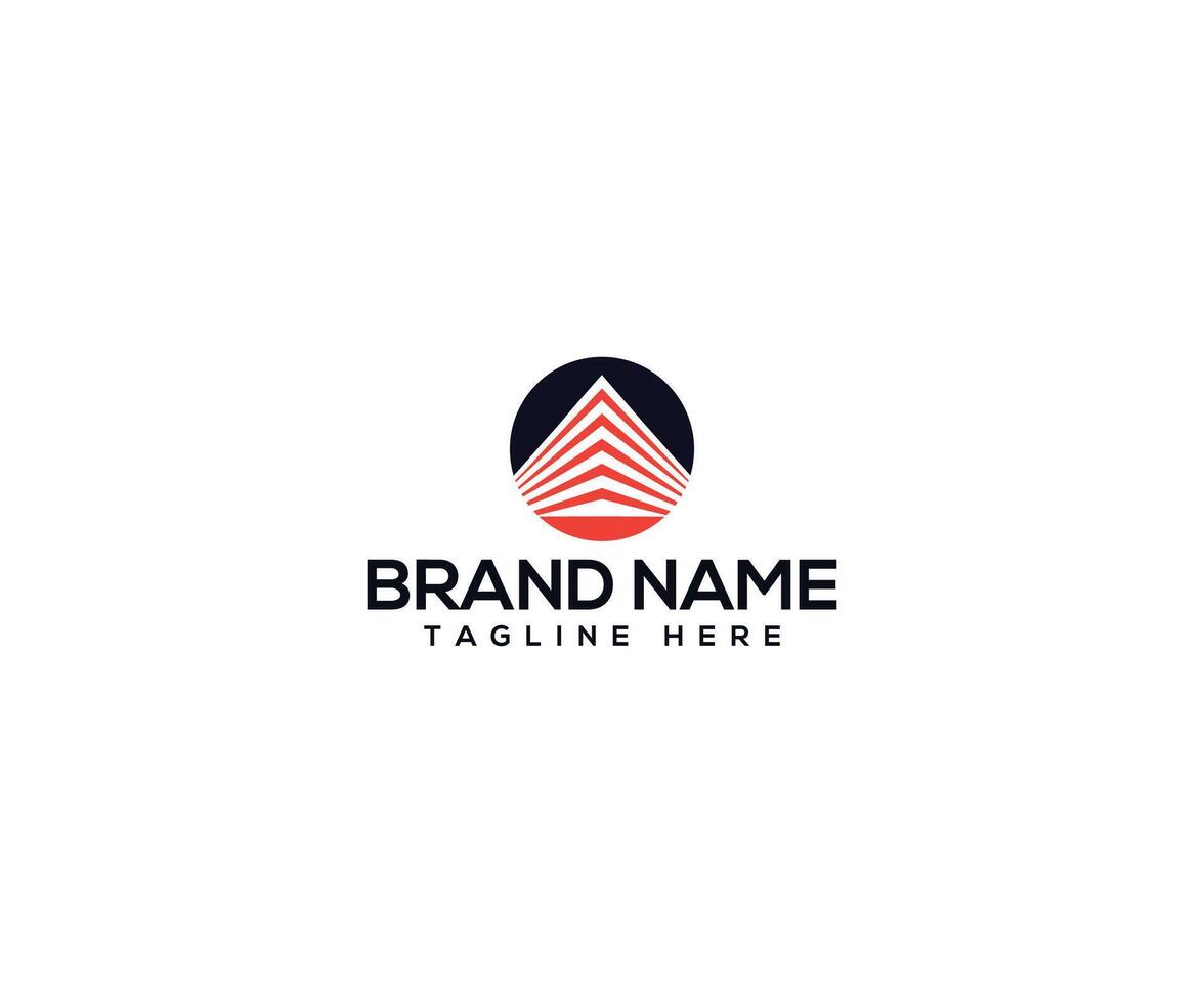 Abstract Architectural Logo A minimalist logo featuring the abstract representation of architectural structure, with the modern style for branding or business identity. vector