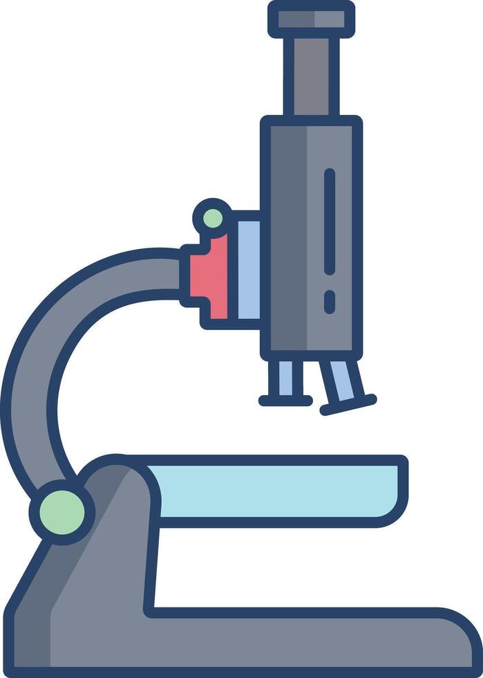microscopio lineal color icono diseño vector