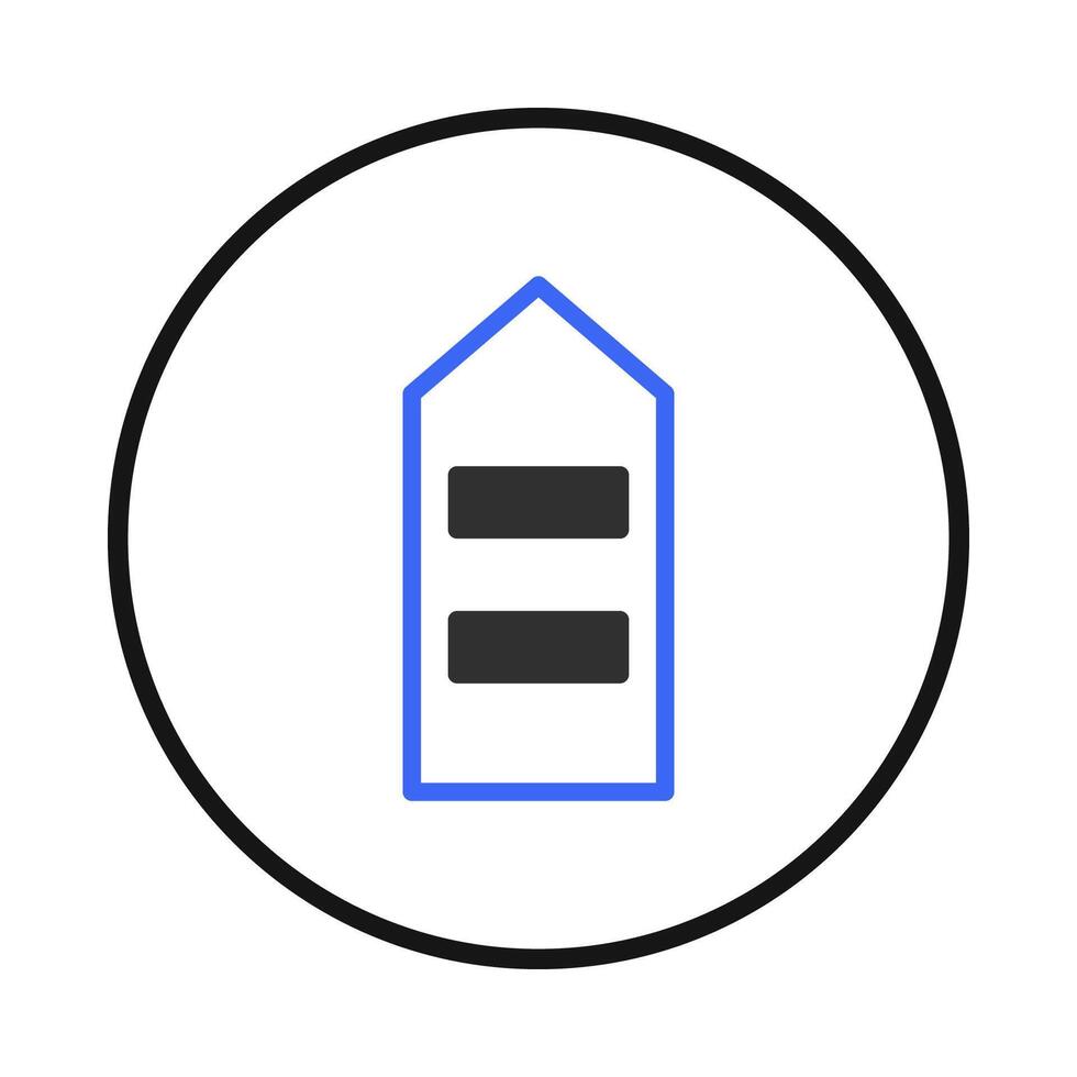 A minimalist design of upward pointing arrow inside a circle conveys direction forward motion a vector