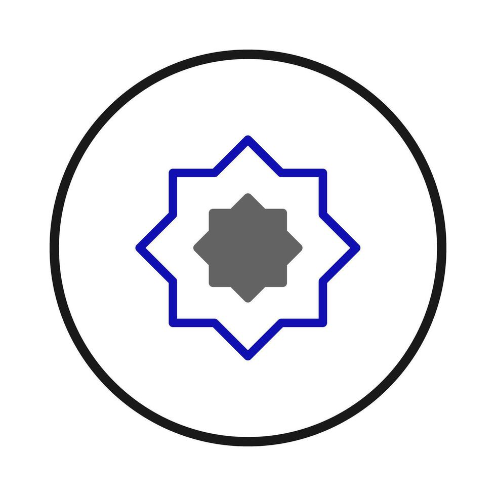 Geometric abstraction eight pointed star design in contemporary style with minimalist shapes a vector