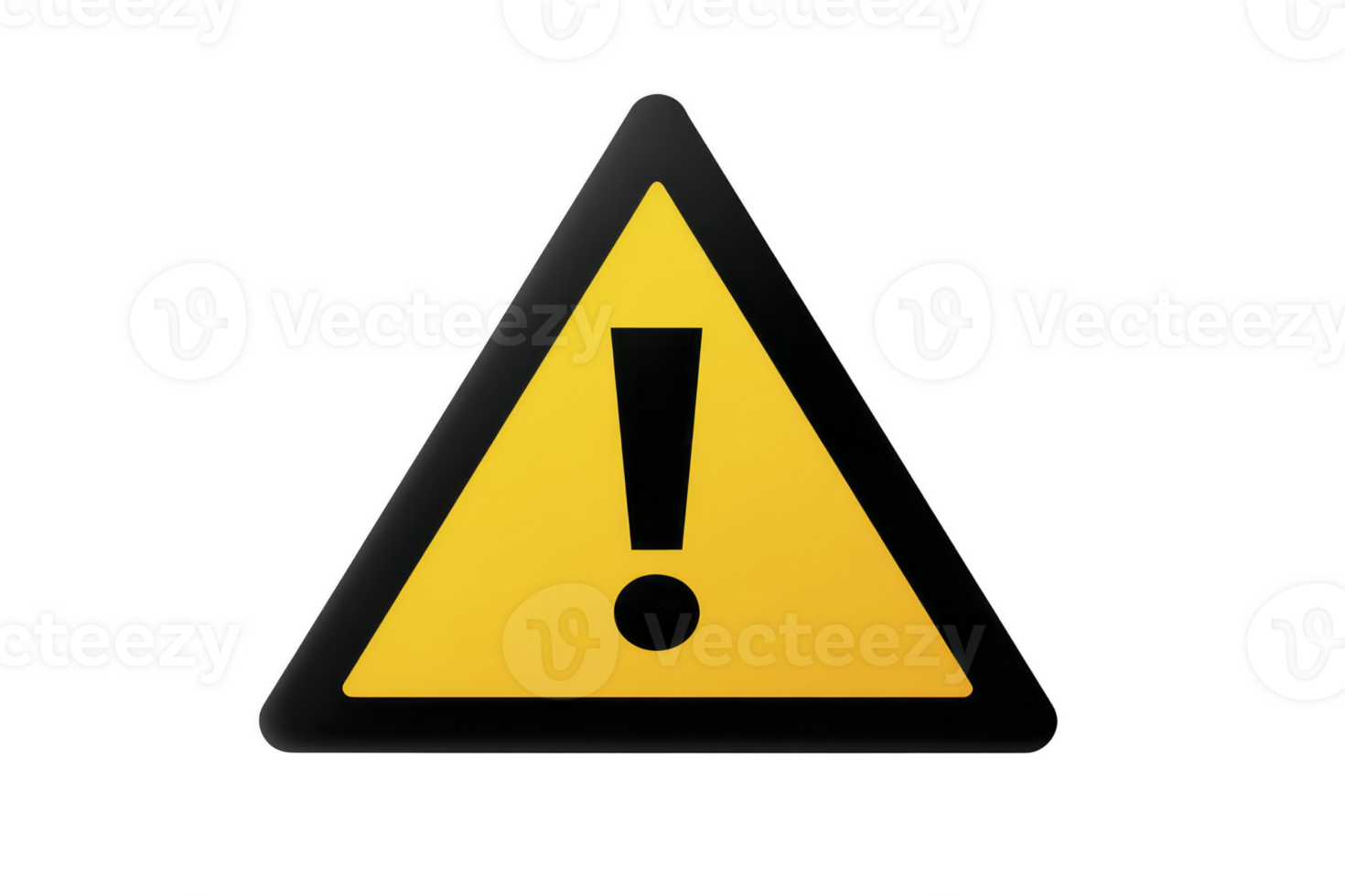 Jaune avertissement signe Triangle forme noir frontière exclamation marque mise en garde symbole alerte icône sécurité remarquer danger indicateur attention signe isolé sur transparence Contexte png