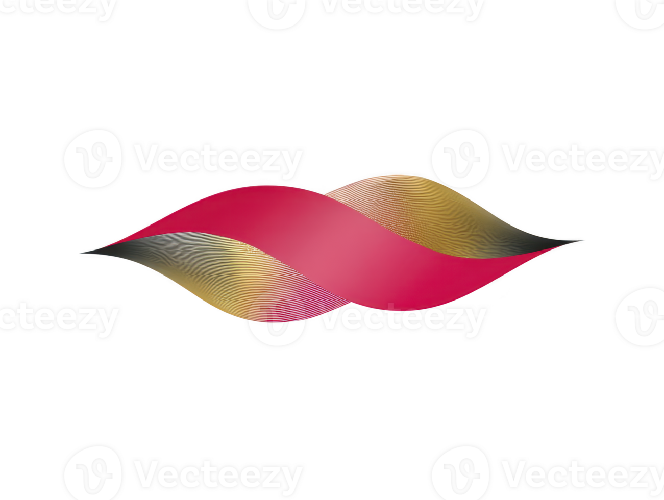 Abstract wave design with smooth gradient colors, including red, gold, and black, creating modern, elegant, and dynamic visual effect suitable for backgrounds or branding png