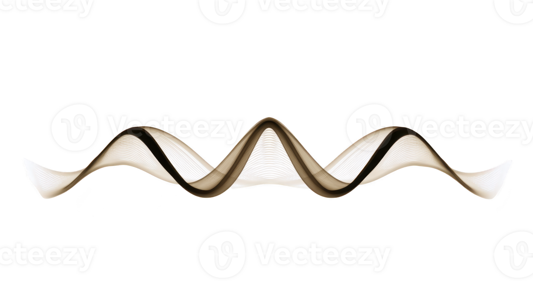 Abstract wave black and gold line modern design smooth curve elegant shape digital art isolated on transparency background minimal style creative decoration futuristic element png