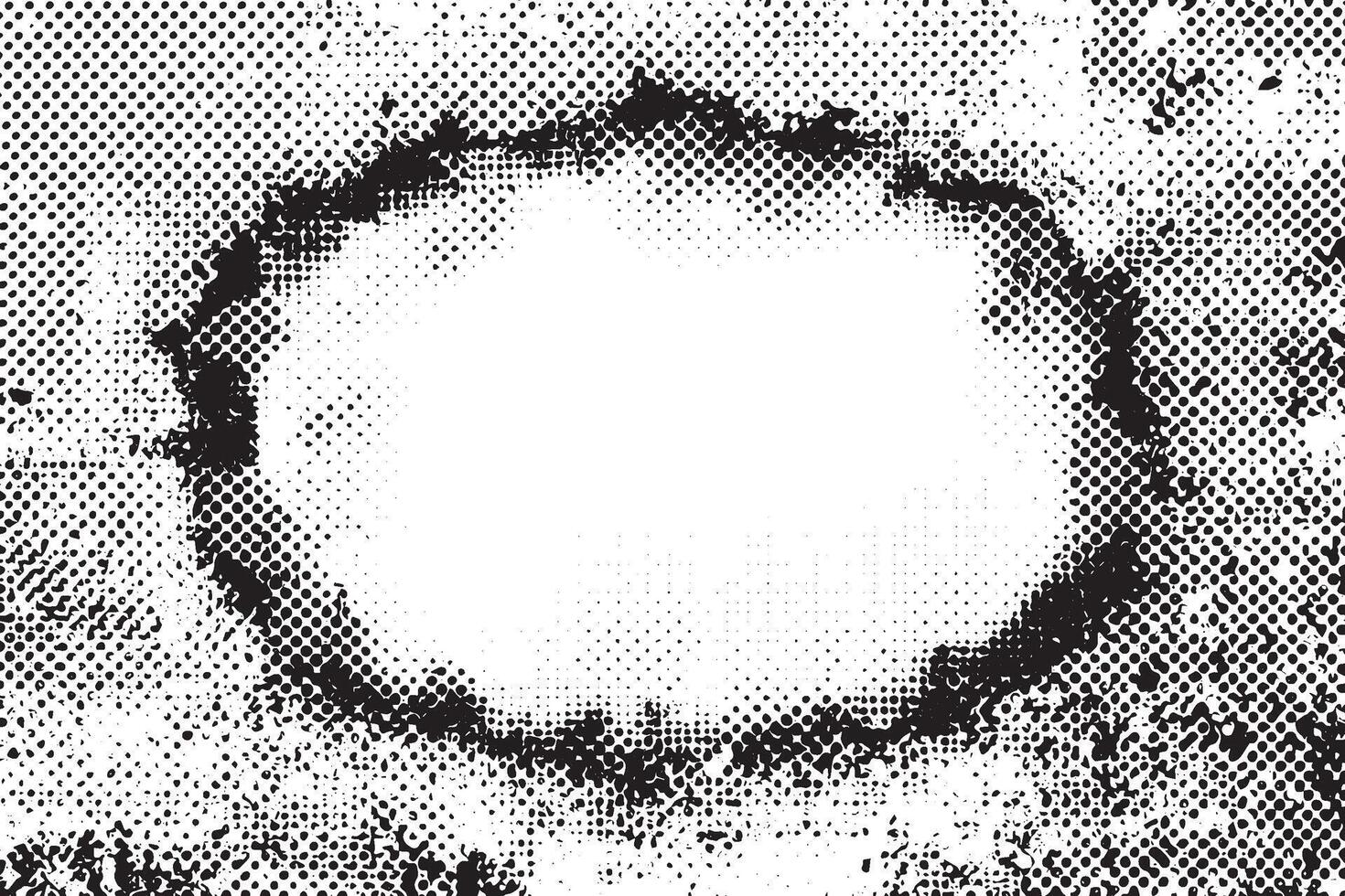 Grunge Halftone Distressed Texture Frame Background vector