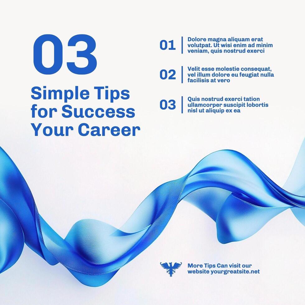 White Tips for A Successful Career LinkedIn template
