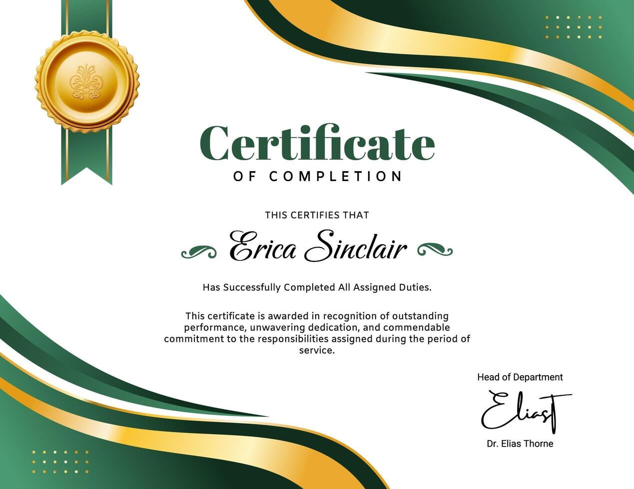 Certificate of Completion Template