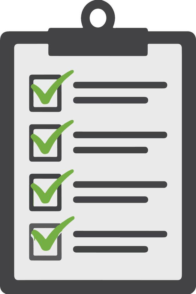 Clipboard with checklist and checkmarks vector
