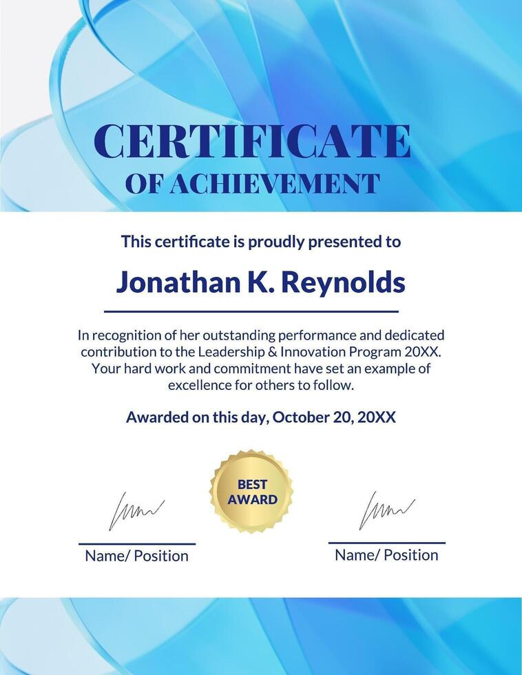 Certificate With Translucent template