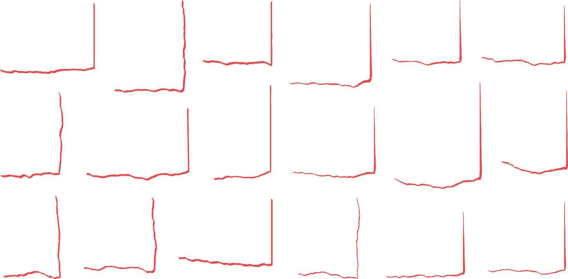 Repeating frame border pattern with handdrawn effect, simple and modern design vector