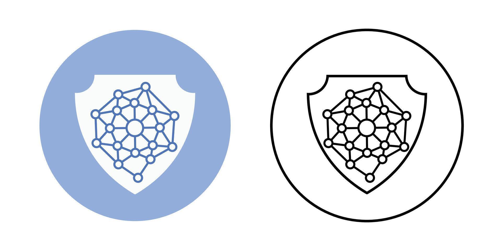 Privacy bubble network icon showing small connected dots surrounded by a translucent shield bubble. Great for illustrating secure communication, protected data sharing, and private network systems. vector
