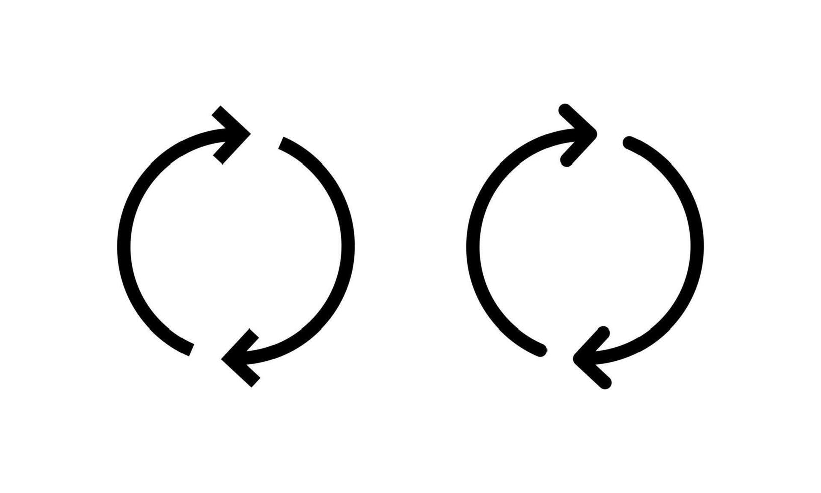 Sync arrow icon. Circular rotation symbol for refresh, reload, and update process. Repeat and synchronization sign vector